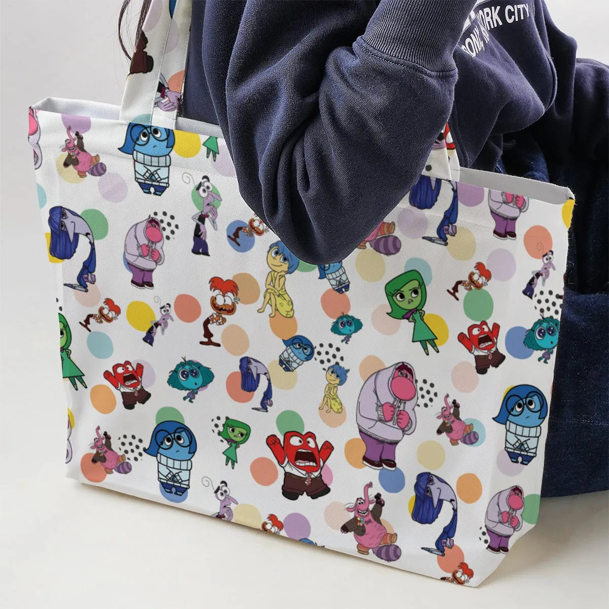 Emotion Characters Inside Out Large Tote Bag