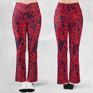 Gundam Camo Magenta Gundam Flare Leggings