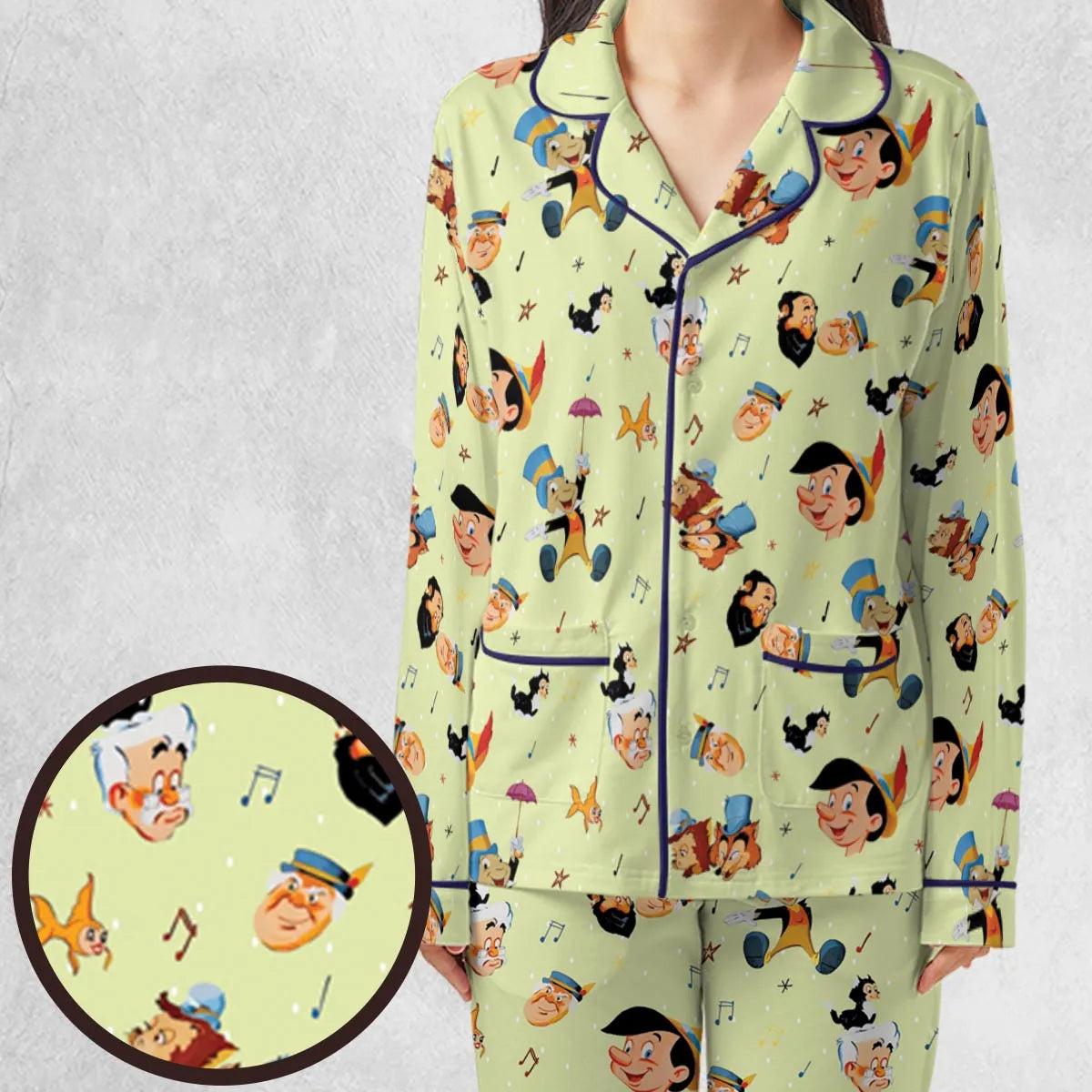 I Can't Stop Lying Pinocchio Pajamas Set