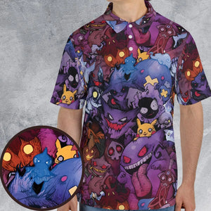 Scaries Poison Pokemon AOP Men/Women Polo Shirt