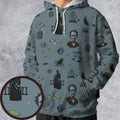 The Dark Themed Edgar Allan Poe All-over Print Hoodie