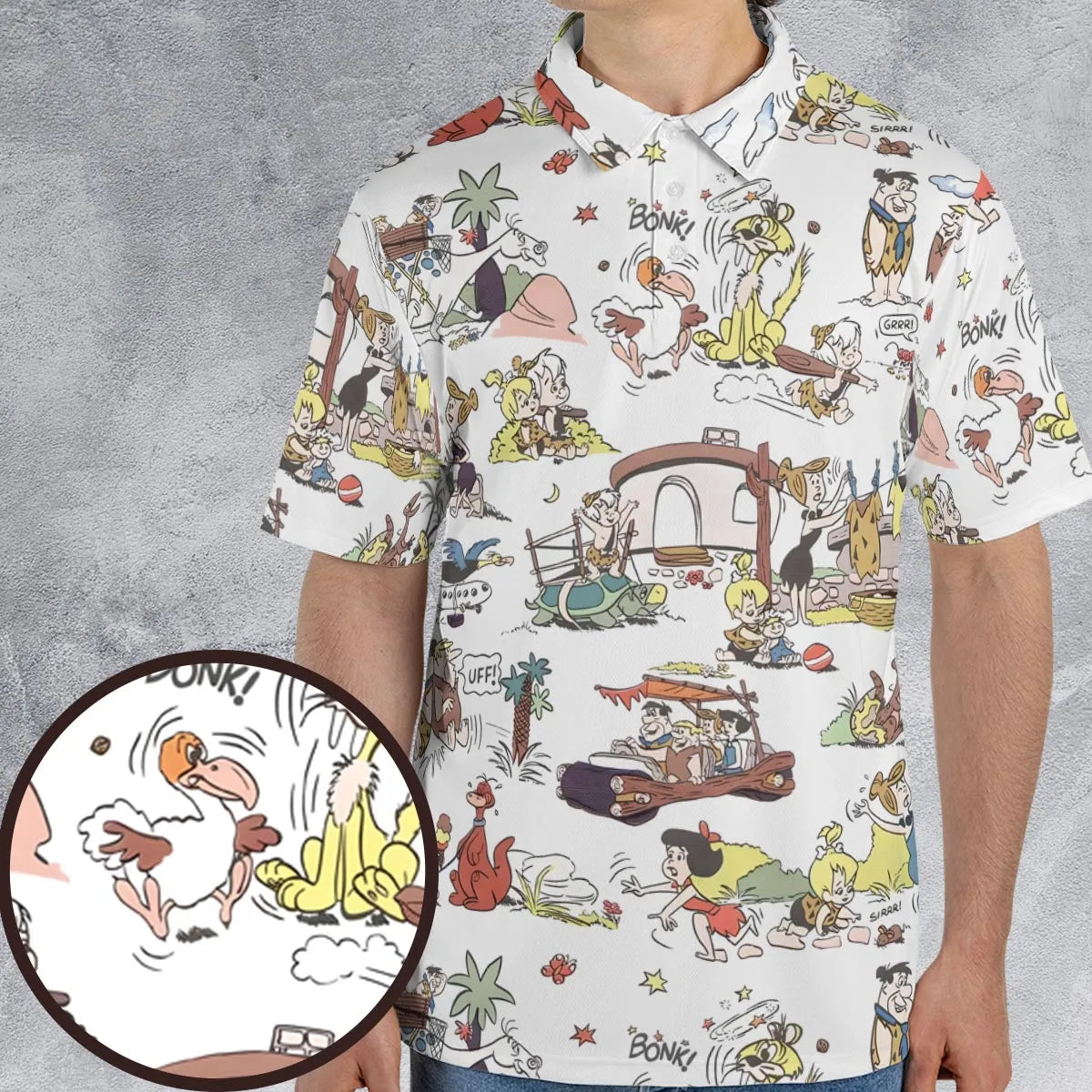 Stone Age Life The Flintstone AOP Men/Women Polo Shirt