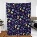 Gengar Ghost Pokemon Pattern Fleece Blanket
