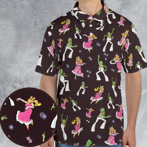 Disco Couple Kermit And Piggy The Muppet Show AOP Men/Women Polo Shirt