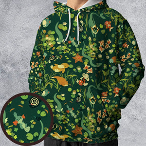 Floating In A Pond Magikarp Psyduck Vaporeon Water Pokemon All-over Print Hoodie