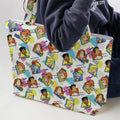 90s Pattern and Kids Club Large Tote Bag