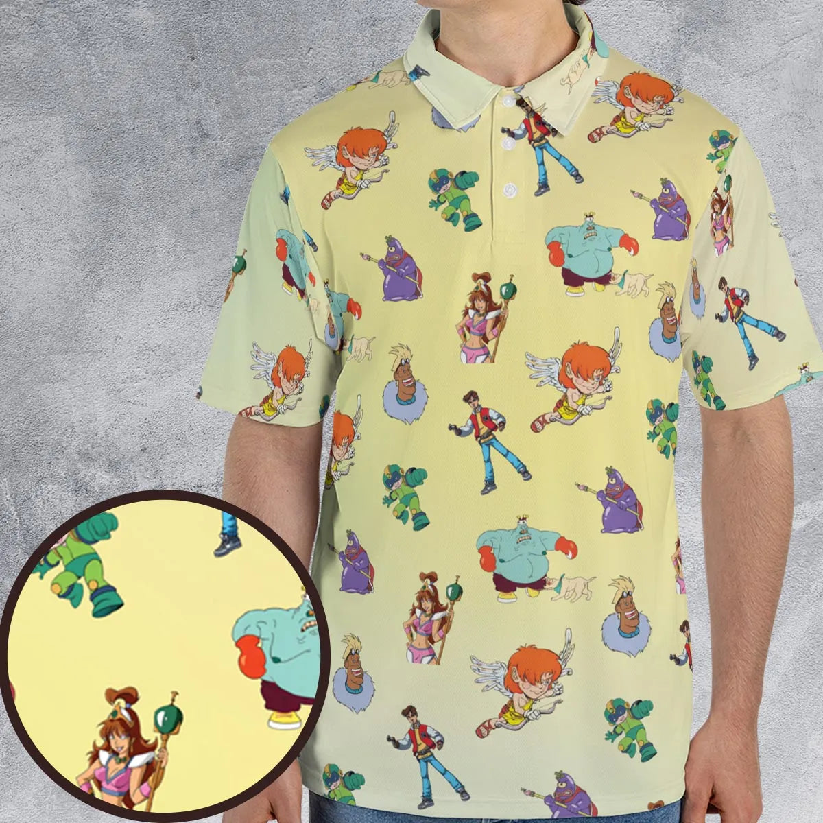 80s Captain N: The Game Master Characters AOP Men/Women Polo Shirt