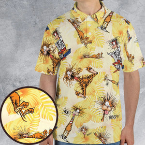 Bill The Cat Bloom County AOP Men/Women Polo Shirt