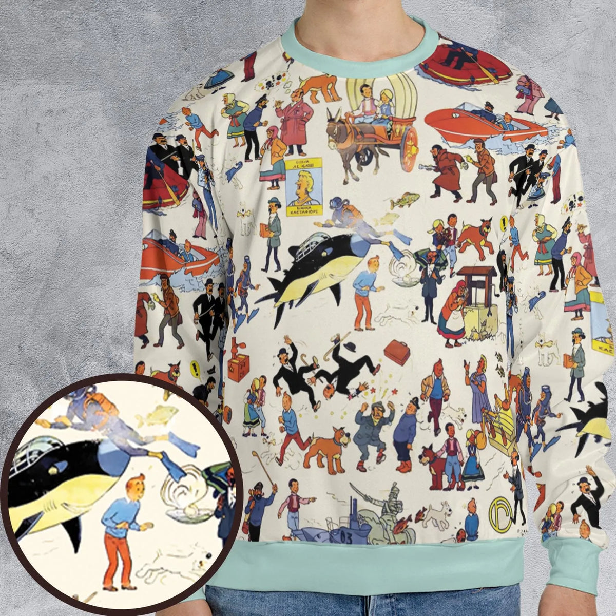Tintin Adventure Kuifje All-over Print Sweatshirt