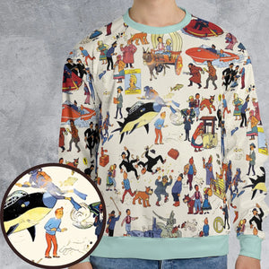 Tintin Adventure Kuifje All-over Print Sweatshirt