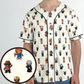 Horror Movies Characters Pattern Unisex Baseball Jersey