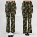 Facehugger Flower Pattern Alien Flare Leggings