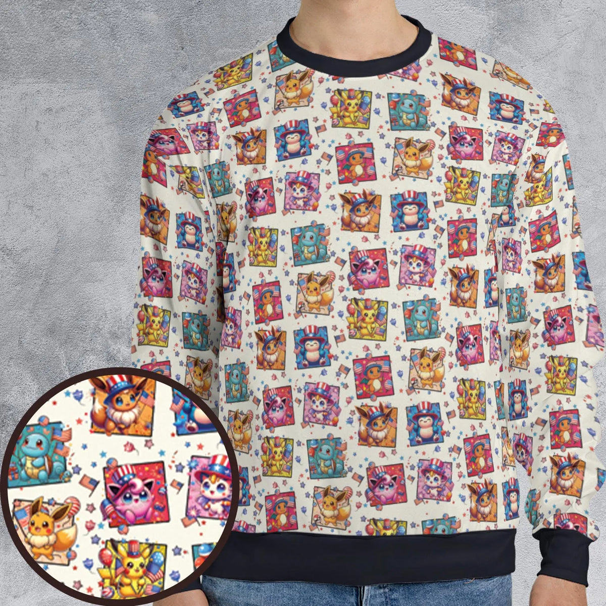 Chill The 4th Out Pokemon All-over Print Sweatshirt