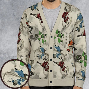 Aang Katara Toph Beifong Sokka Avatar The Last Airbender Cardigan