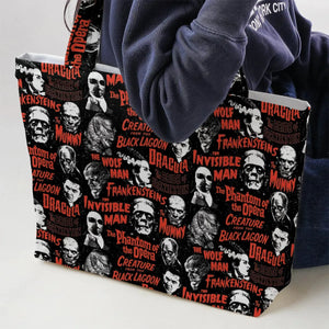 Monster Tiles Large Tote Bag