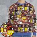 Underdog Cartoon Pattern All-over Print Sweatshirt