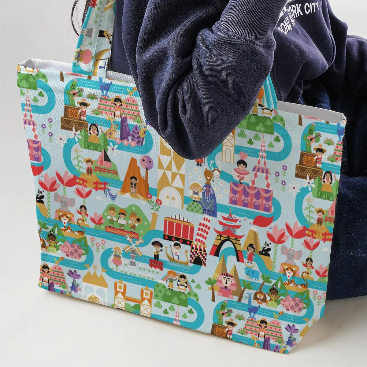 It's Small World Map Large Tote Bag