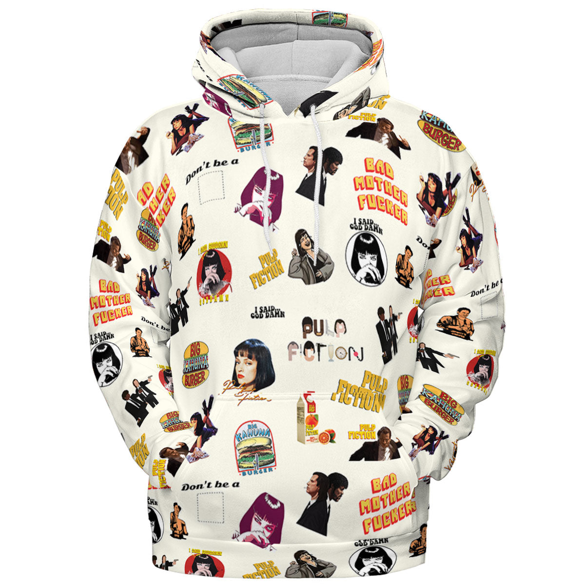 Pulp Fiction Pattern All-over Print Hoodie