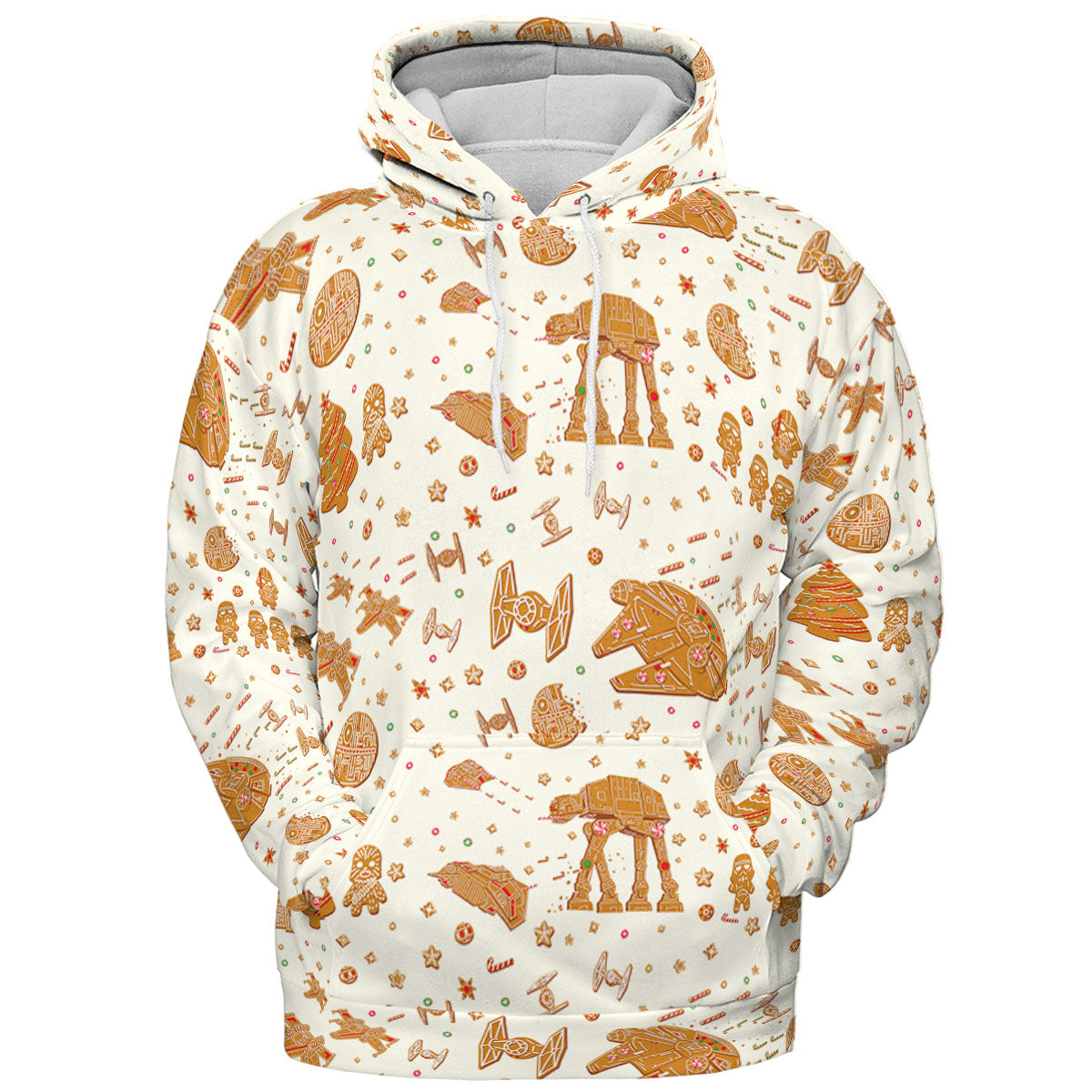 Gingerbread Christmas Star Wars All-over Print Hoodie