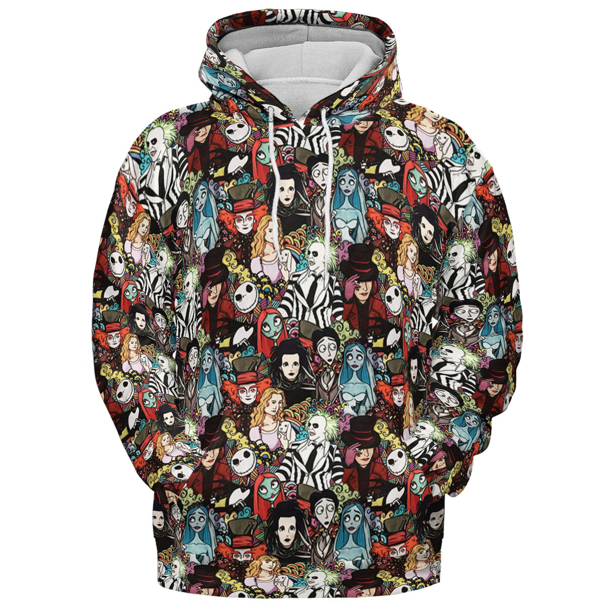Tim Burton Characters Halloween All-over Print Hoodie