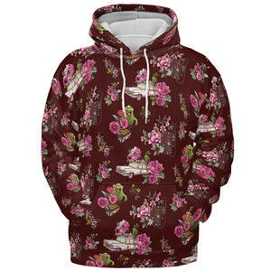 Slimer Ecto-1 Proton Pack Floral Ghostbusters All-over Print Hoodie