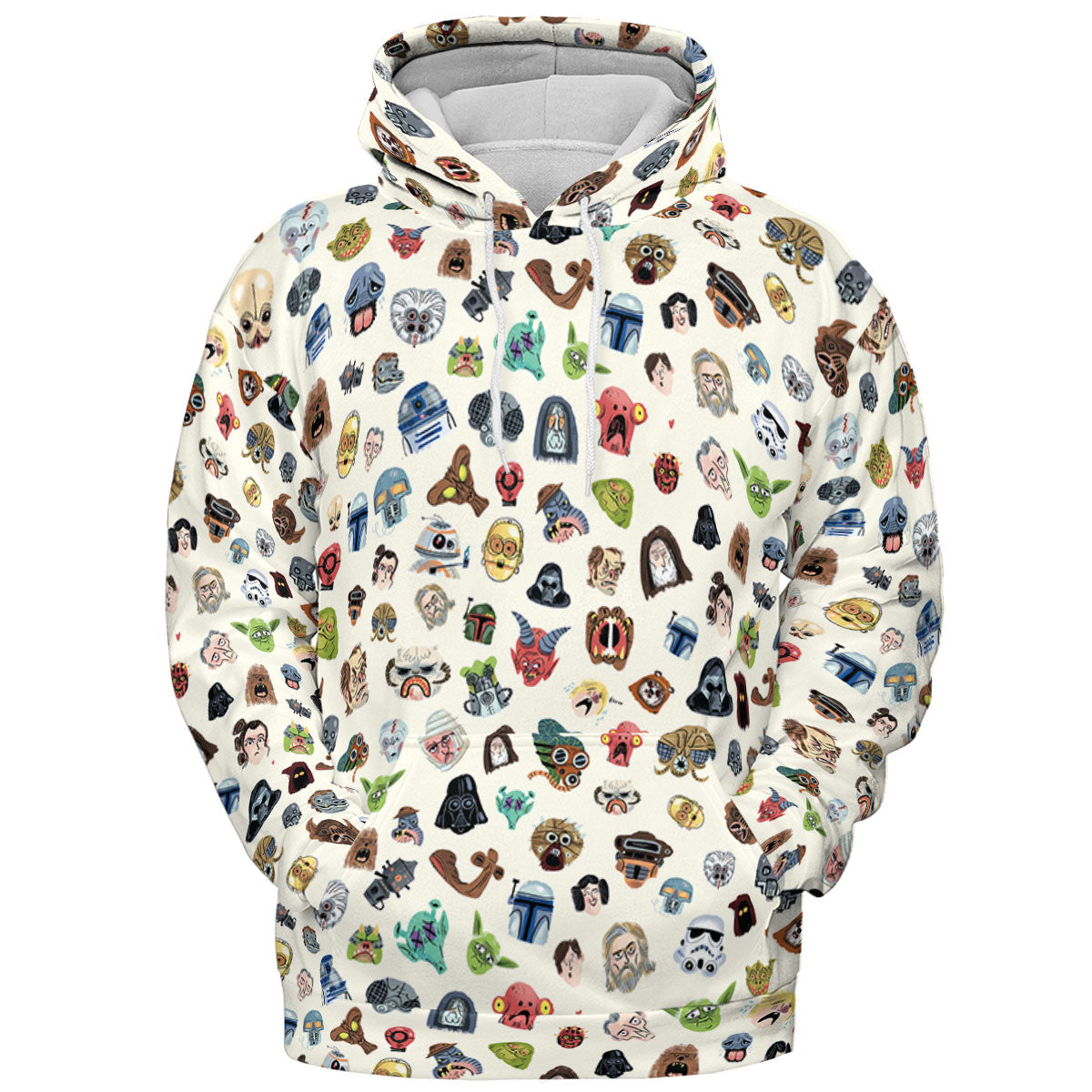 Star Wars Collage Pattern All-over Print Hoodie