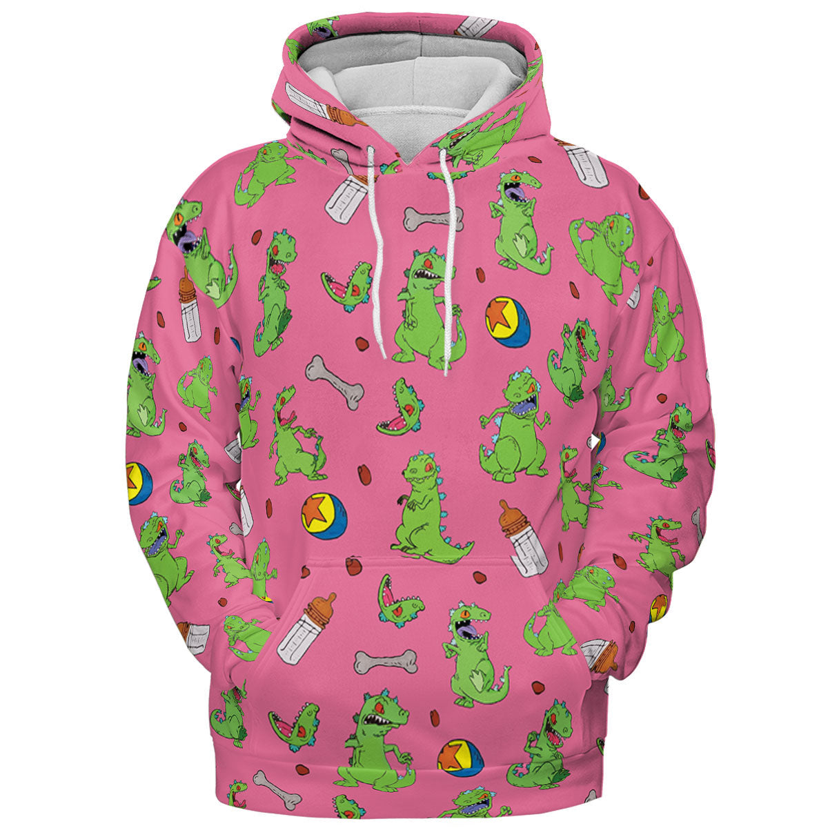Rugrats Reptar Pattern All-over Print Hoodie