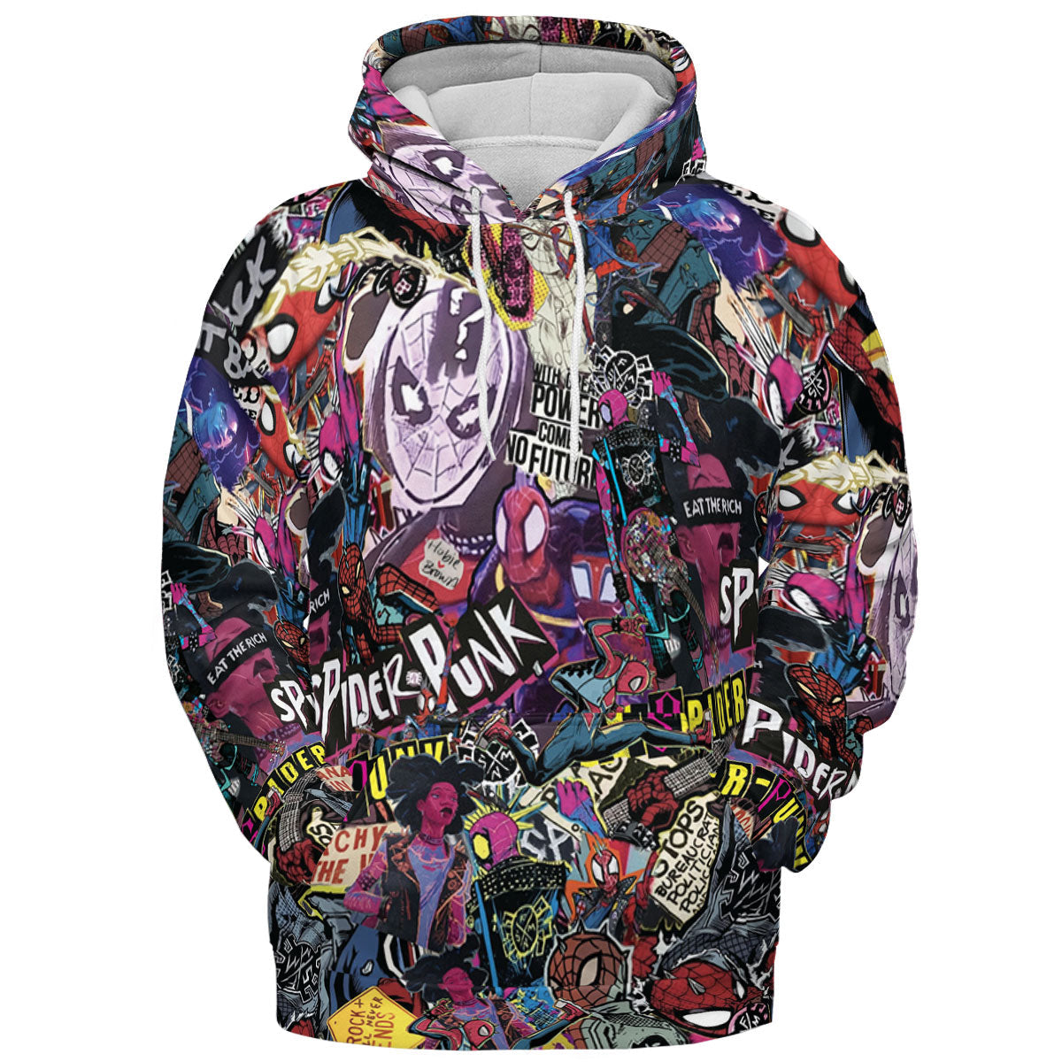 Spider-Punk Get Punked Across Spider-Verse All-over Print Hoodie