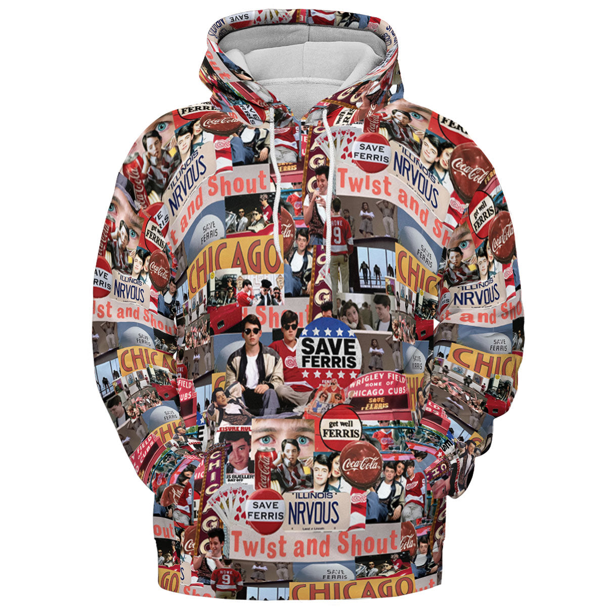 Vintage Aesthetic Ferris Bueller's Day Off All-over Print Hoodie