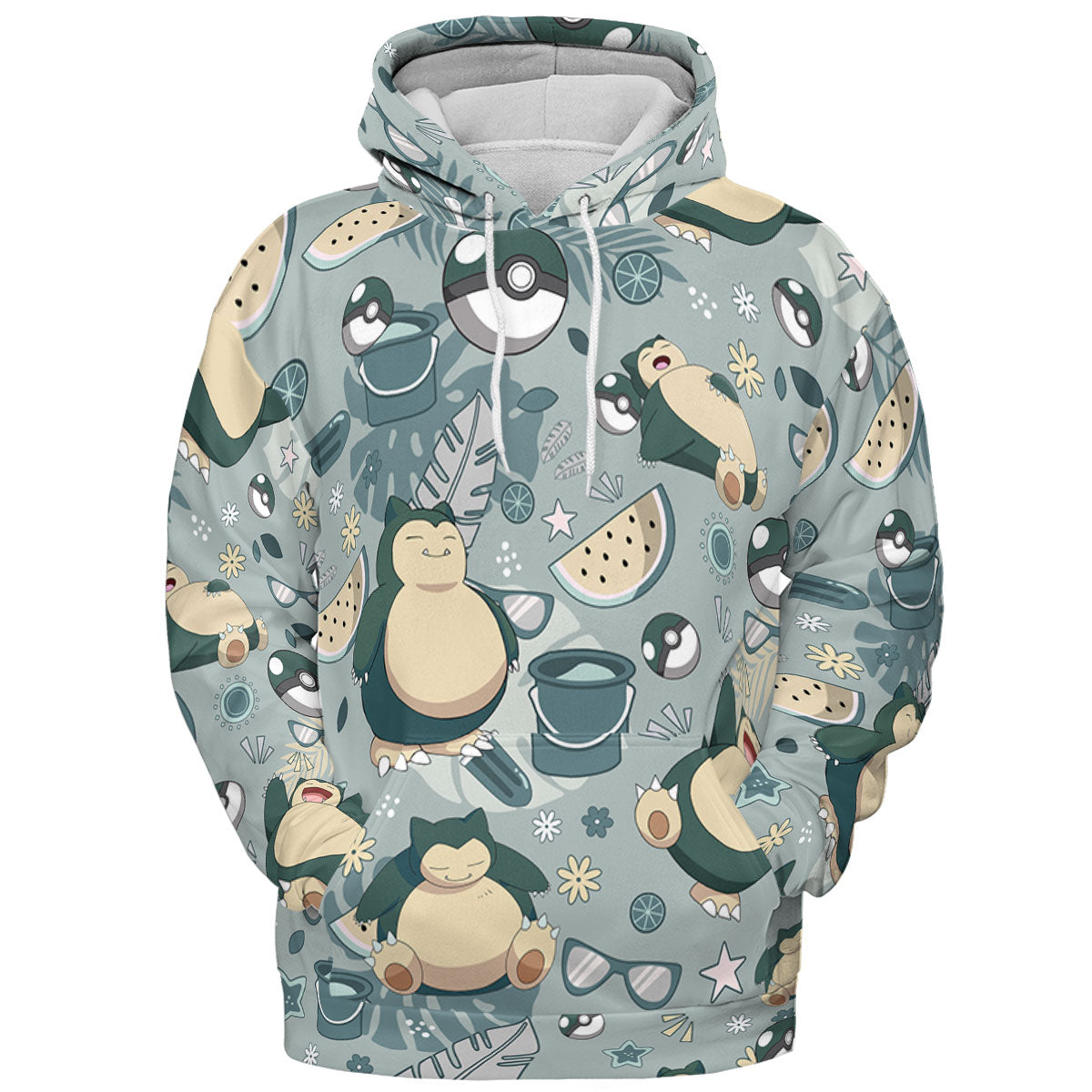 Summer Relax Snorlax Pokemon All-over Print Hoodie