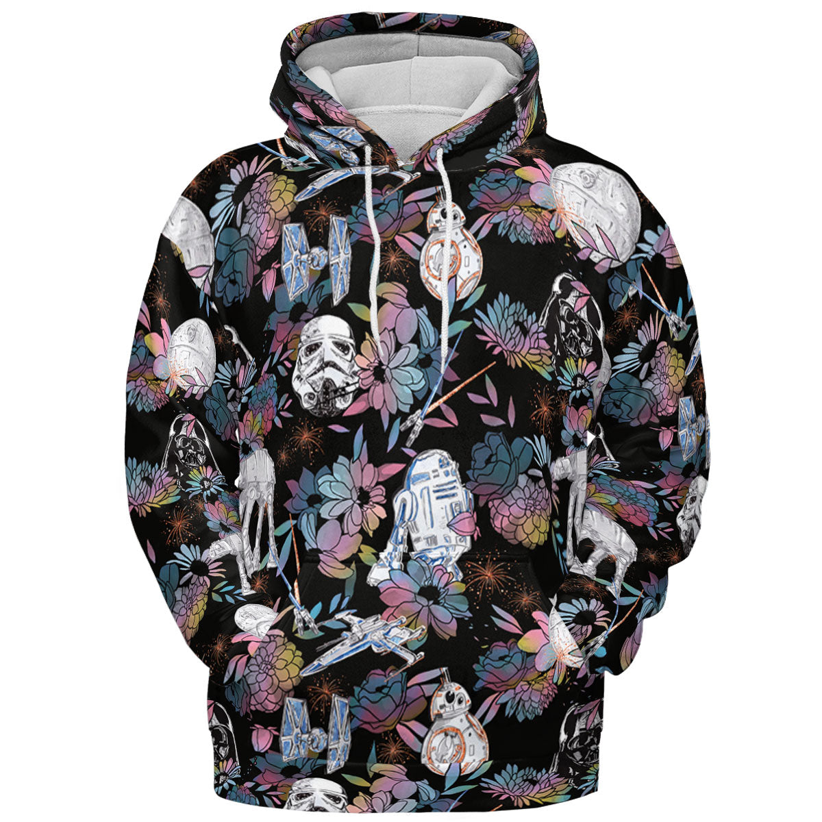 Floral Wars Dark Side Star Wars Pattern All-over Print Hoodie