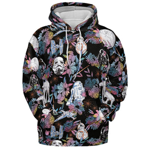 Floral Wars Dark Side Star Wars Pattern All-over Print Hoodie