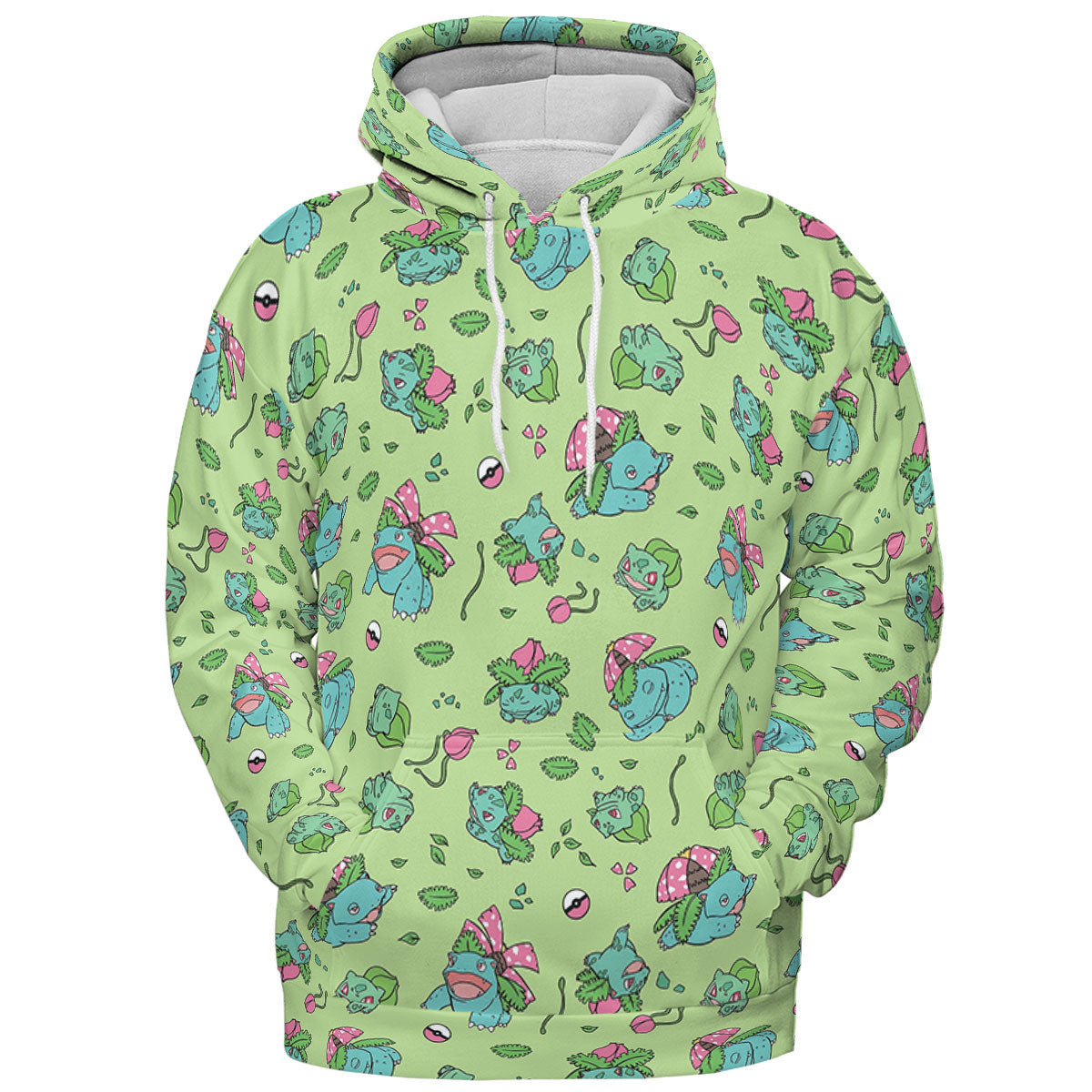 Venusaur Ivysaur and Bulbasaur Pokemon All-over Print Hoodie