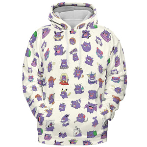 Gengar Cosplay Pokemon All-over Print Hoodie
