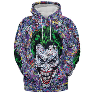 Joker The Most Favourite Characters Pattern All-over Print Hoodie