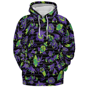 Ghost Type Pokemon Pattern All-over Print Hoodie