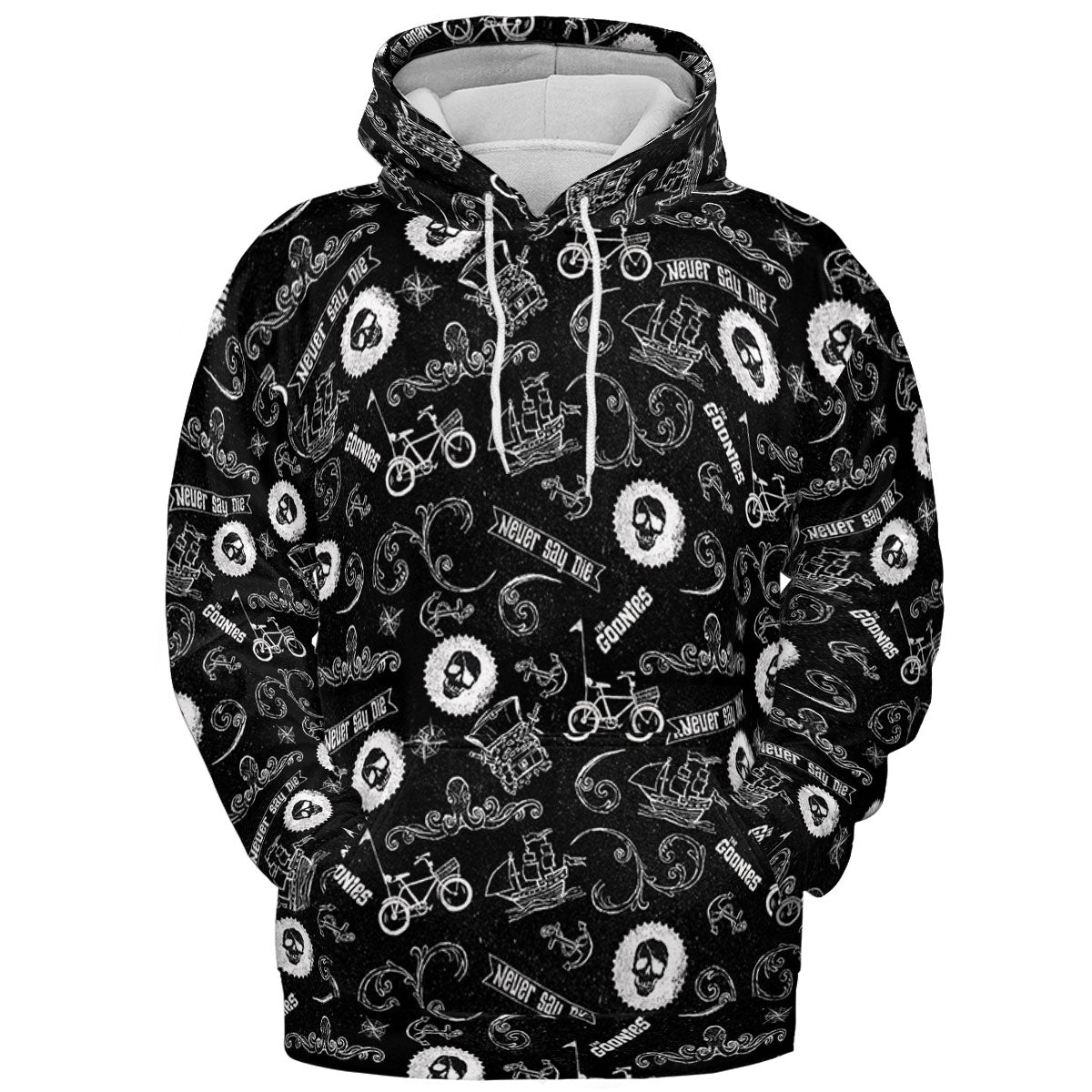 Never Say Die The Goonies Pattern All-over Print Hoodie