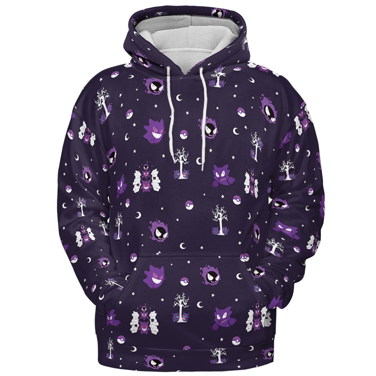 Gengar Pokemon Pattern All-over Print Hoodie