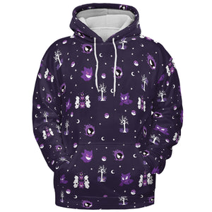 Gengar Pokemon Pattern All-over Print Hoodie