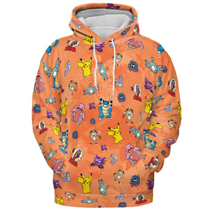 Pokemon Character Scatter All-over Print Hoodie