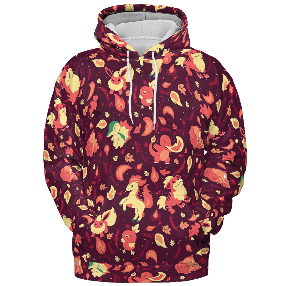 Fire Pokemon Pattern All-over Print Hoodie