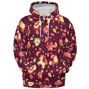 Fire Pokemon Pattern All-over Print Hoodie