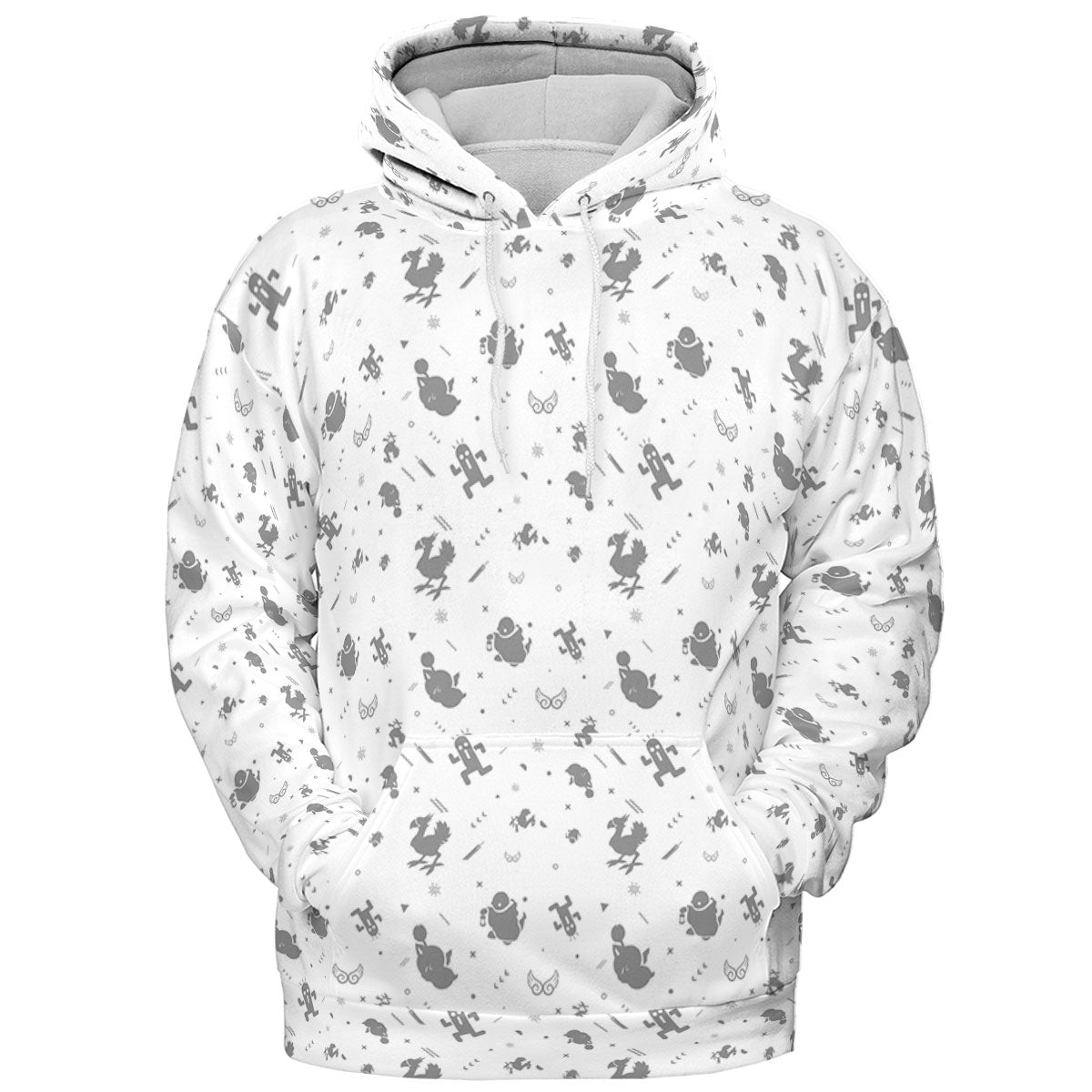 Final Fantasy Creatures Pattern All-over Print Hoodie