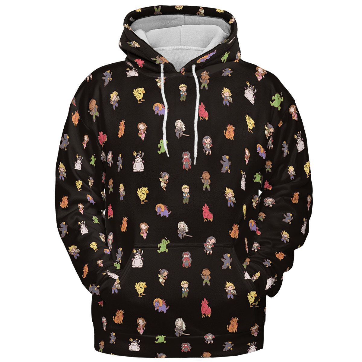 Final Fantasy Characters Pattern All-over Print Hoodie