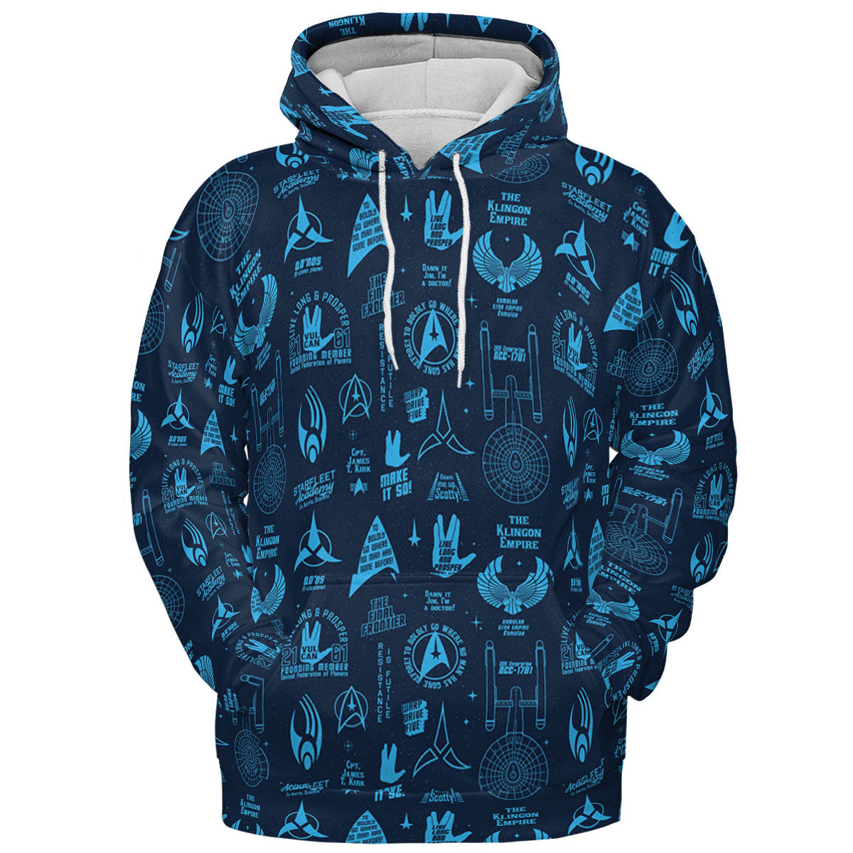 Trekkie Star Trek Pattern All-over Print Hoodie