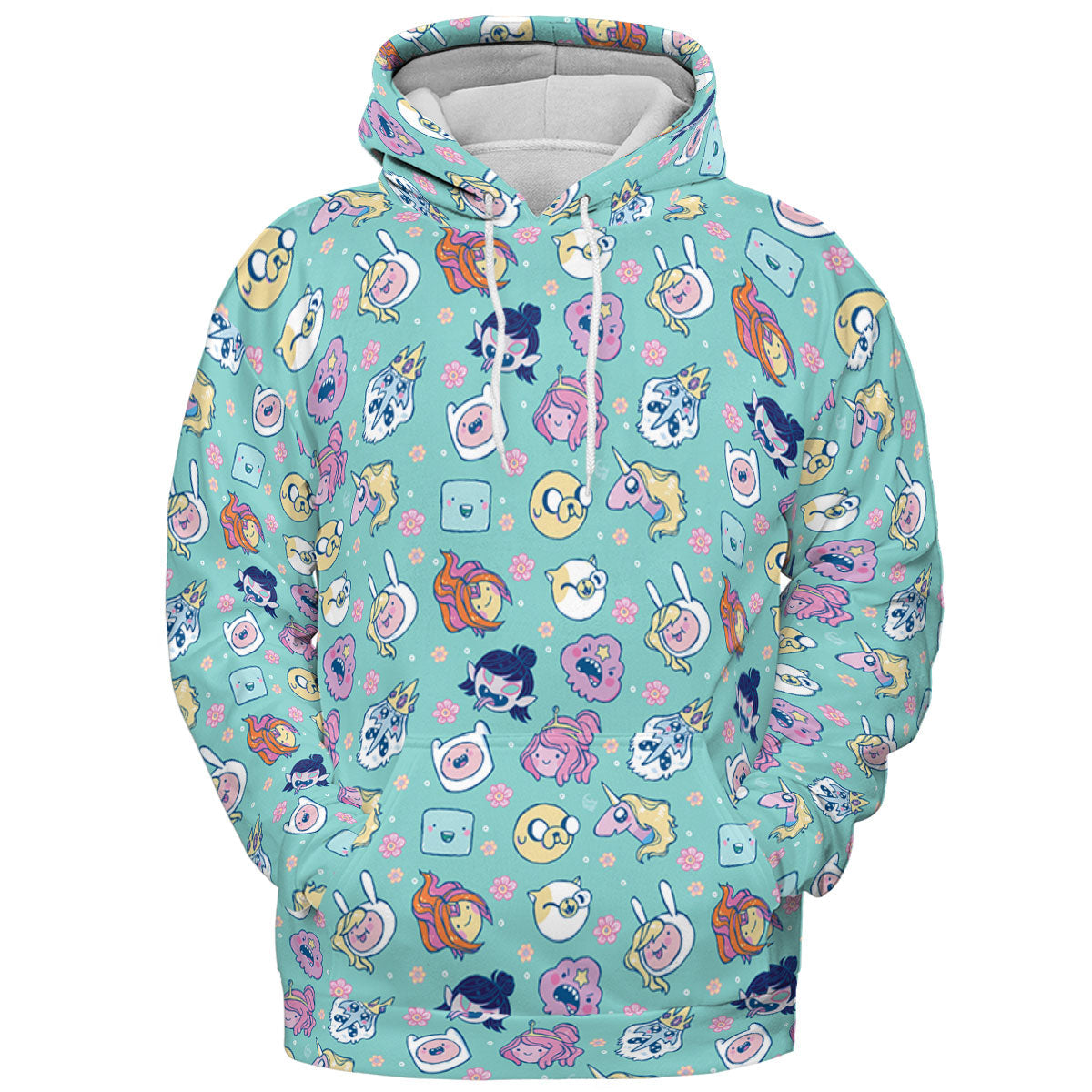 Adventure Time Floral Pattern All-over Print Hoodie