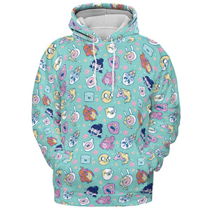 Adventure Time Floral Pattern All-over Print Hoodie