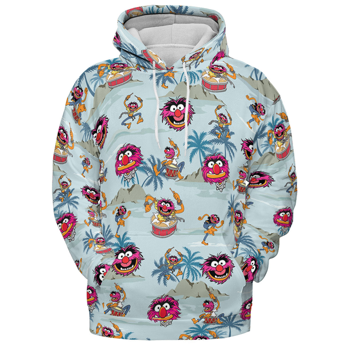 Animal The Muppet Show Drum Tropical All-over Print Hoodie