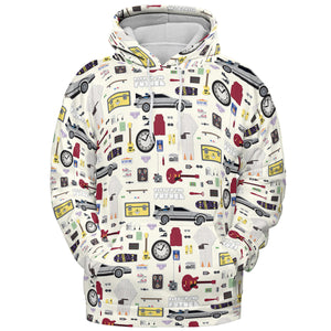 Back to the Future Pattern All-over Print Hoodie