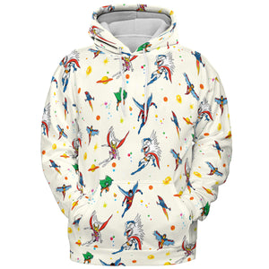 Battle of the Planets Pattern All-over Print Hoodie